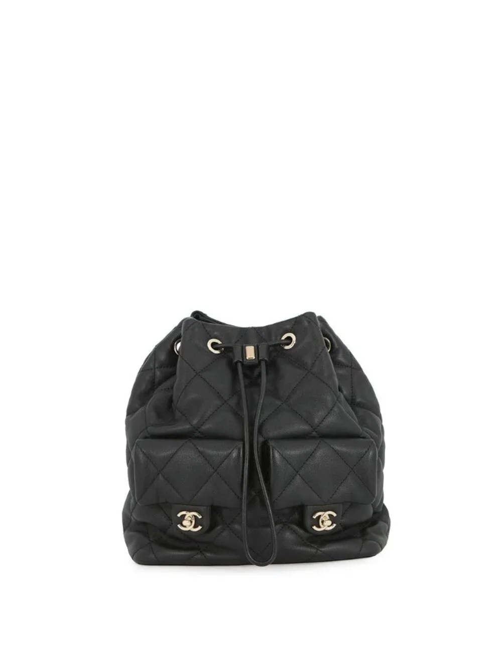 CHANEL | Bags | Chanel Cc Logo Quilted Backpack Calf Leather  display picture 3